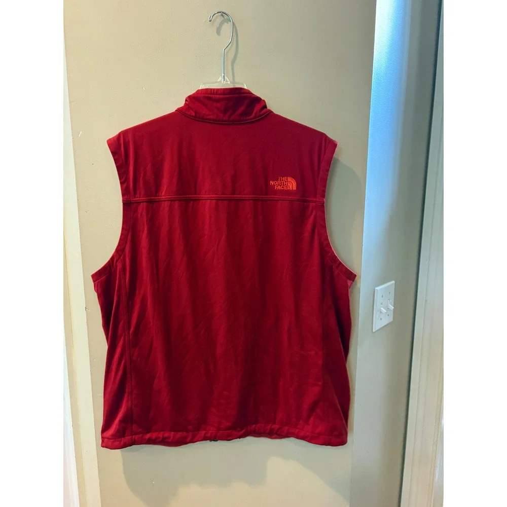 The North Face Mens Apex Bionic WindWall Softshell Vest Red XL Full Zip Fleece